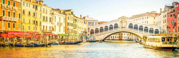 Fototapete Rialtobrücke Rialto bridge, Venice, Italy