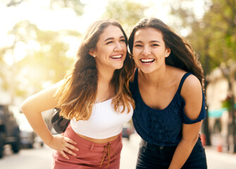Live, love and laugh with your best friend. Portrait of two female best friends spending the day...