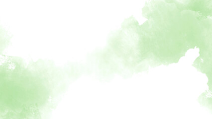 Green and white watercolor background for poster, brochure or flyer, wedding cards. Horizontal banner template. Copyspace. Website graphics