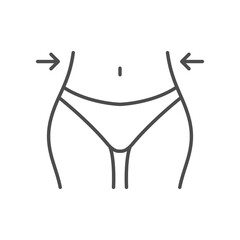 Slimming process line outline icon
