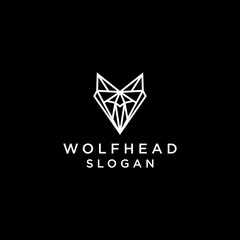 Wolf logo design icon template
