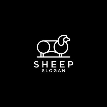 Sheep logo design icon template