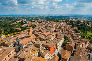 Obraz premium Siena. Image of ancient Italy city, view from the top