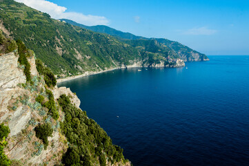 Fototapeta na wymiar View of the Cinque Terre park, Italy