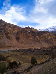 Fototapeta premium amazing view of mountain landscape with sky and clouds