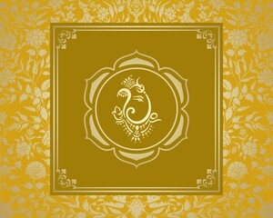 Ganesha, wedding card, royal Rajasthan, India	