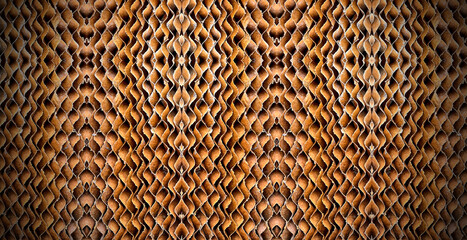 Wooden layers with black dots making abstract background