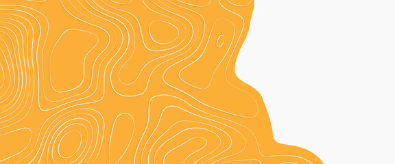 Abstract concept graphic element and geography scheme, Topographic line contour map background, geographic grid map, vector topographic map in yellow and white colors.	