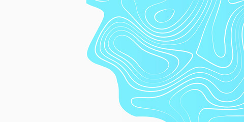 Abstract concept graphic element and geography scheme, Topographic line contour map background, geographic grid map, vector topographic map in blue and white colors.  © Grave passenger