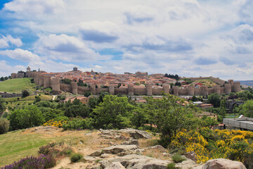 Fototapeta na wymiar The walled city of Avila. Spain
