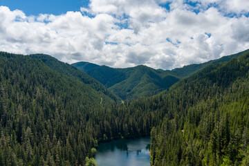 lake and mountains