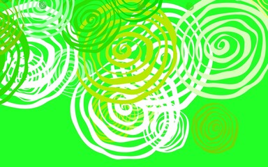 Light Green, Yellow vector natural pattern with roses.