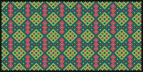 Multicolor truchet tiling connections illustration