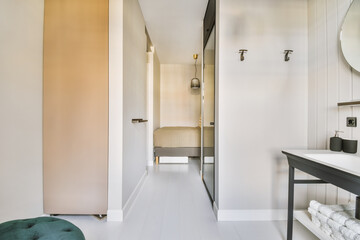 Interior of a spacious room in a luxury house