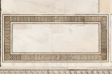 Old mozaika. Pattern and ornament on the wall.