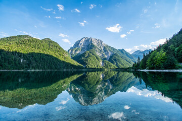 Fototapeta na wymiar Lago del Predil, Friuli Venezia Giulia, Italy