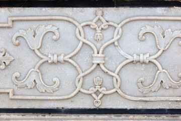 Old mozaika. Pattern and ornament on the wall.