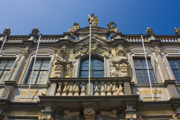 Fototapeta na wymiar Bishop's Palace at Burg Square in Brugge, Belgium