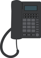 old contemporaly vector art telephone from illustrator