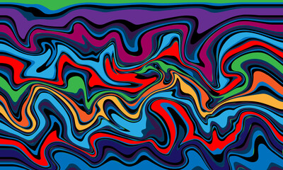 Fototapeta premium Abstract colorful lines wave background vector illustration..