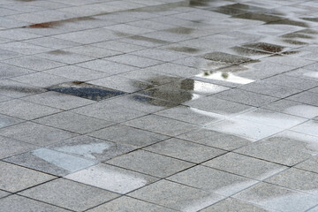 pedestrian crossing the street