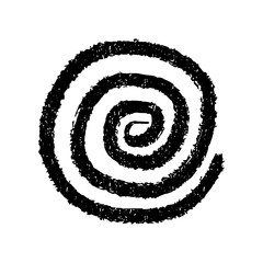 hand drawn black spiral circles