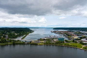 Foto op Canvas Aerial view of the Olympia, Washington waterfront  © George