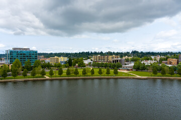 Naklejka premium The Olympia, Washington waterfront 