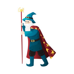 Medieval Wizard Character Composition