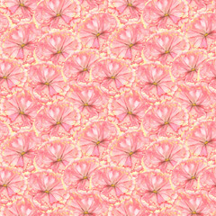 Delicate pink peony flowers. Delicate elegant buds. Seamless floral pattern