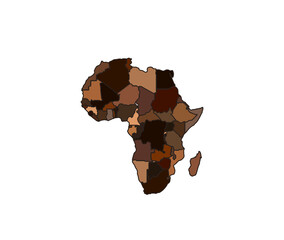 Africa Map logo template, African Logo designs concept vector illustration, All Races 