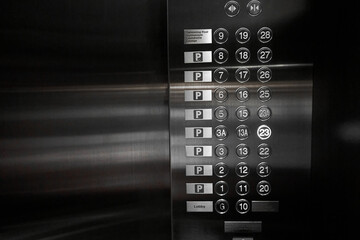 Chinese style elevator control panel without 14th floor button