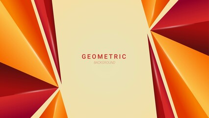 Fototapeta premium Abstract orange geometric shape background template design