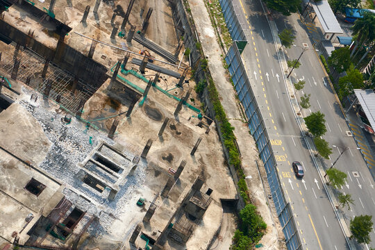 View From Above On Constuction Site A