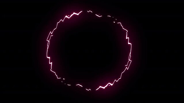Neon electric FX pack of shape elements animation. Drag and drop, easily change colors.