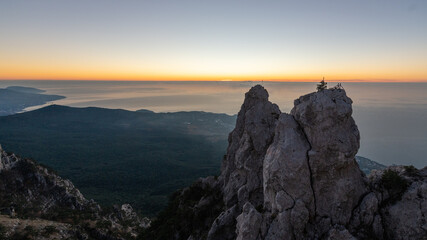 sunrise in the mountains