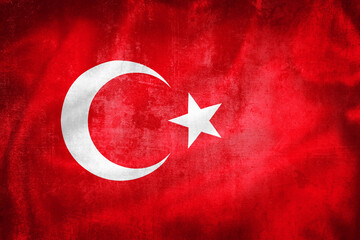 Grunge 3D illustration of Turkey flag