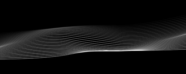 Line art on black background. Illustration.