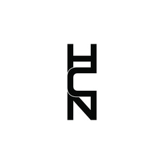 hcn letter original monogram logo design