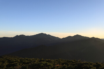 Obraz premium sunset in the mountains