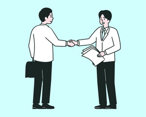 Fototapeta premium business people shaking hands