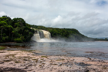 Waterfalls. Carrao river. National park Canaima. Rain forest. Venezuela