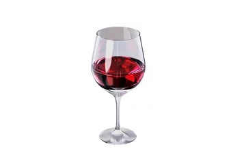 Fotobehang glass　of wine, 3D illustration © yosuke14