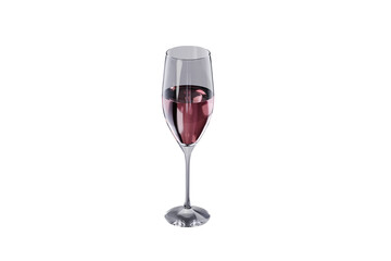 glass　of wine, 3D illustration