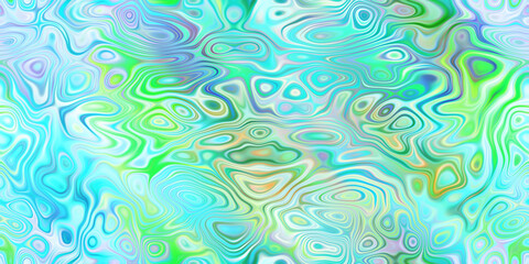 wobbly turquoise with white and multi seamless tile, repeatable pattern