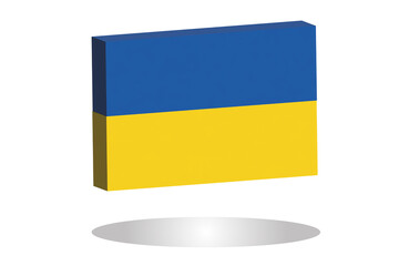 The Ukraine flag is a symbol of Ukraine identity. textured flag. 3D rendering.
