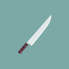 flat cartoon style kithen knife