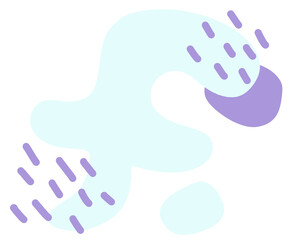 KId pastel fun colorful freeform organic boho doodle shape hand draw illustration