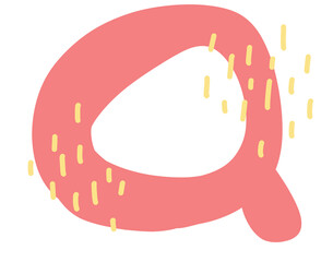 KId pastel fun colorful freeform organic boho doodle shape hand draw illustration