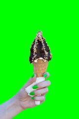 Leckeres Softeis in der Hand